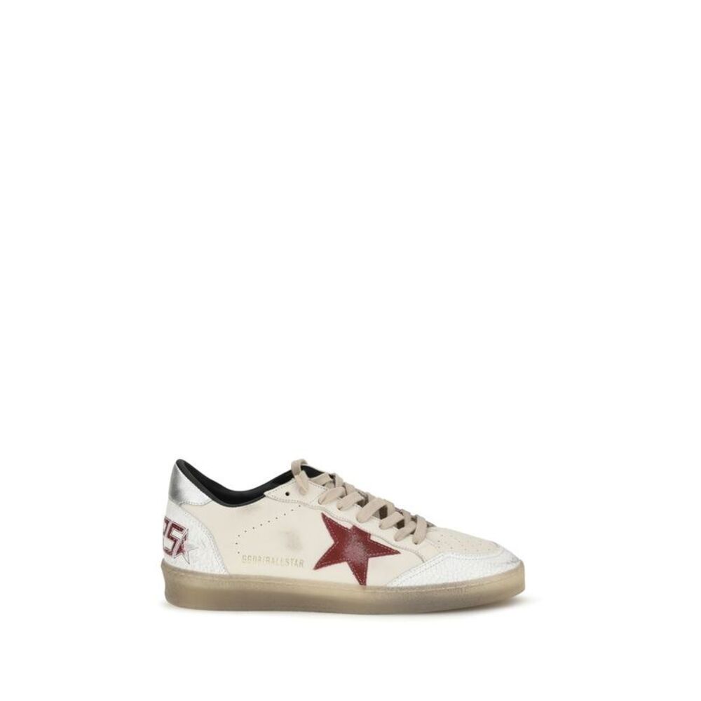 Golden Goose White Calf Leather Bos Taurus Low Top Men's Sneakers